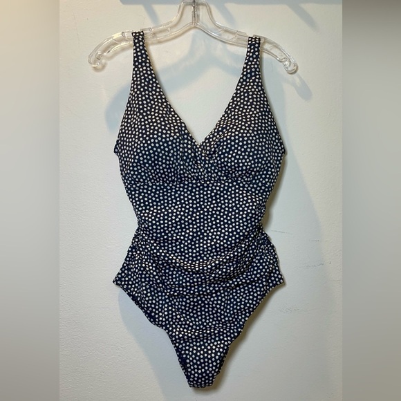 Boden Other - Boden size 10 R Talamanca Swimsuit blue and white polka dots
